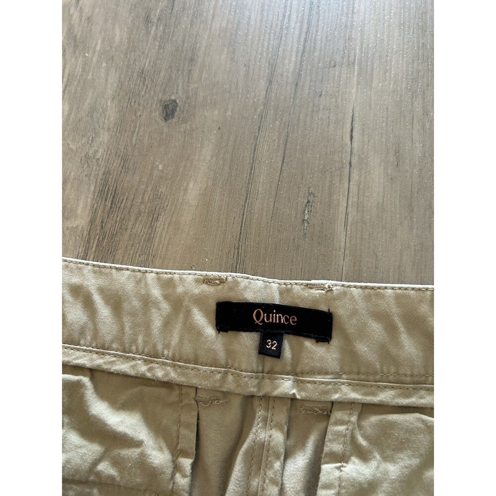 Quince Men Organic Cotton Classic Stretch Chino Shorts Beige Size 32 - Picture 3 of 7